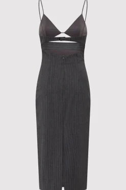 Dresses*St. Agni Pinstripe Bra Dress - Stone Blue Stripe