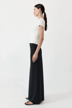 Skirts*St. Agni Pinstripe Maxi Skirt - Black