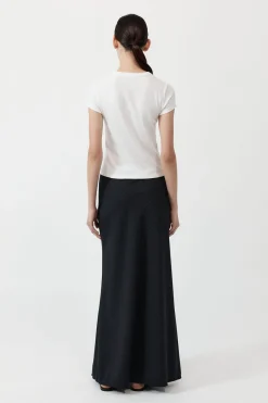 Skirts*St. Agni Pinstripe Maxi Skirt - Black