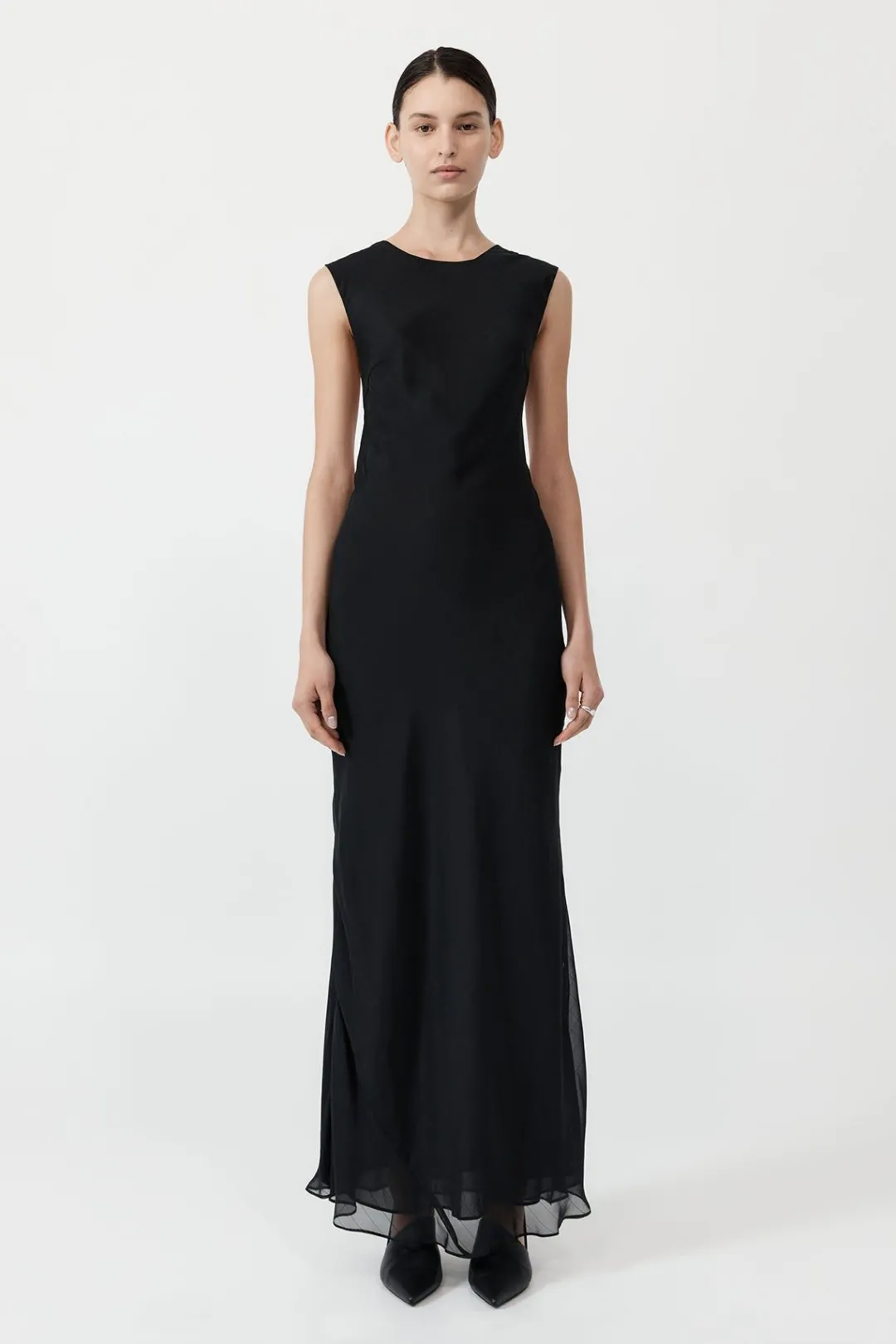 Dresses*St. Agni Pinstripe Silk Maxi Dress - Black