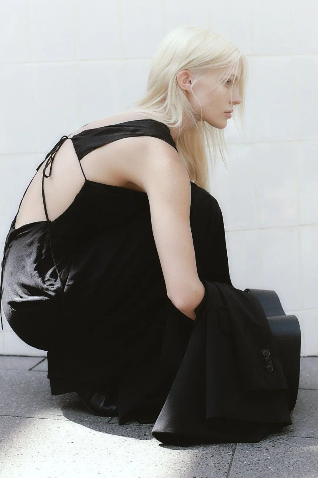 Dresses*St. Agni Pinstripe Silk Maxi Dress - Black
