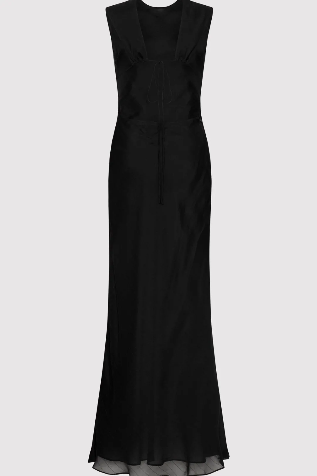 Dresses*St. Agni Pinstripe Silk Maxi Dress - Black