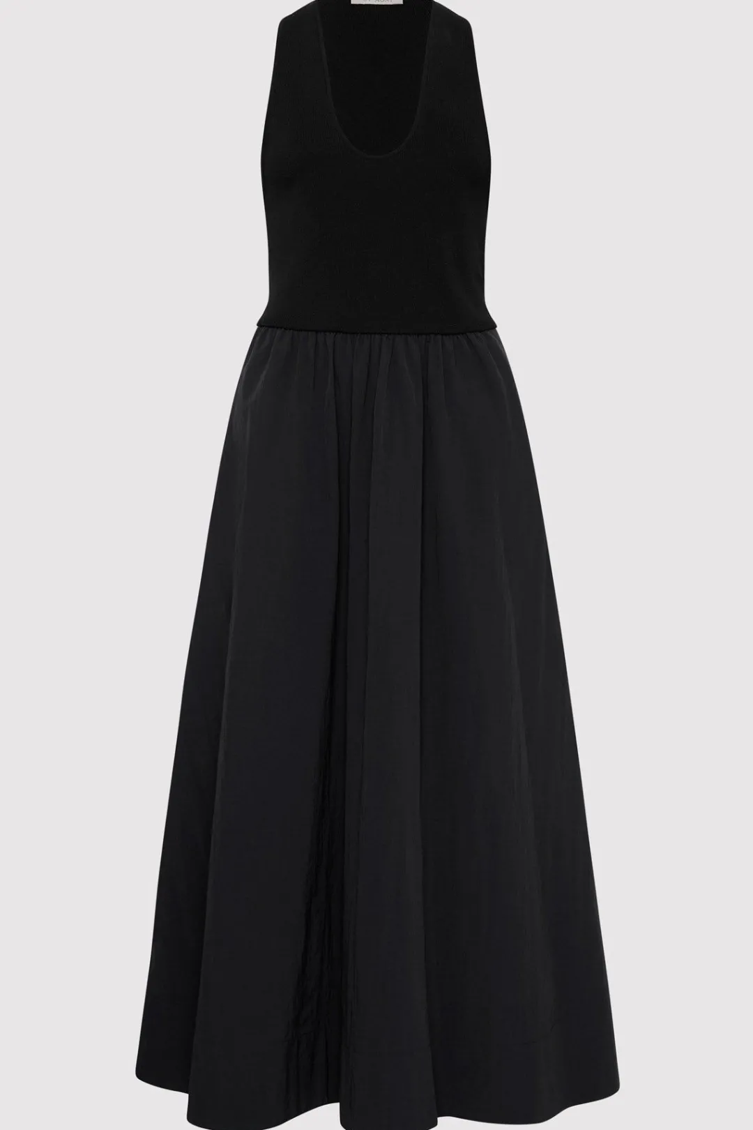 Knitwear*St. Agni Plunge Neck Dress - Black