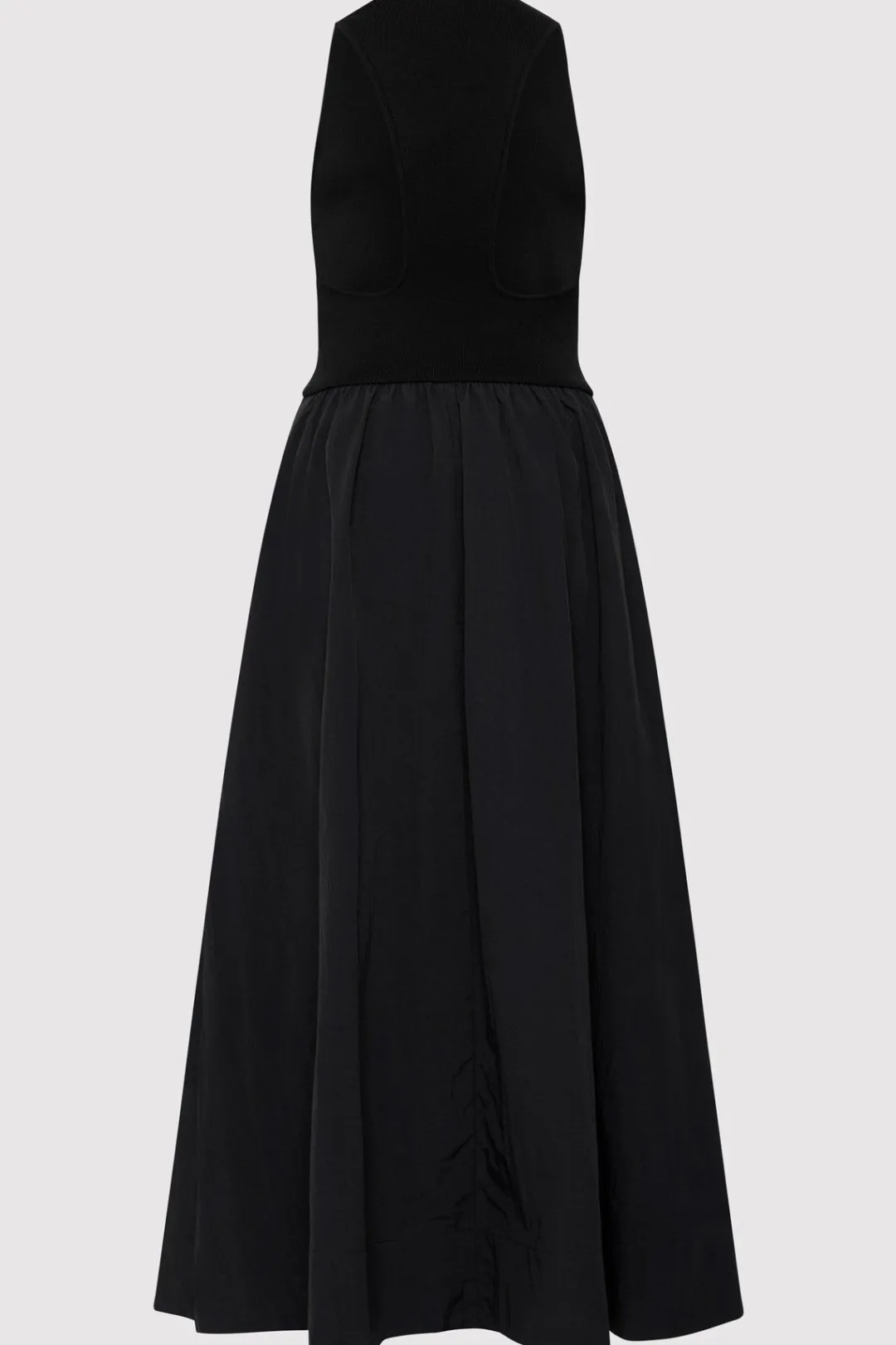 Knitwear*St. Agni Plunge Neck Dress - Black