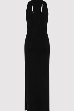Knitwear*St. Agni Plunge Neck Knit Dress - Black