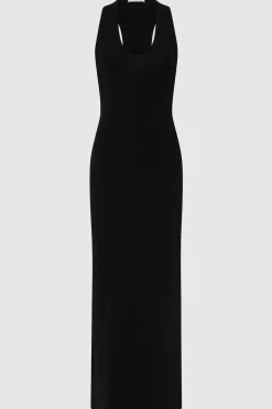 Knitwear*St. Agni Plunge Neck Knit Dress - Black