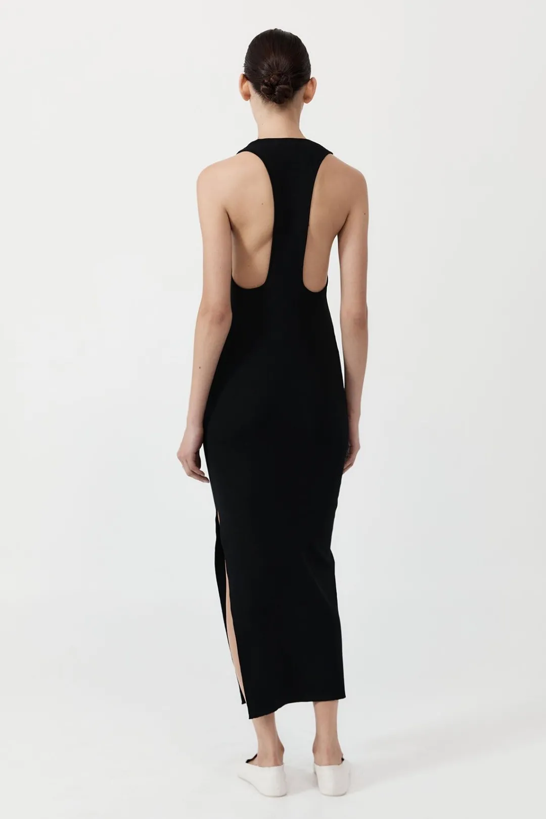 Dresses*St. Agni Plunge Neck Knit Dress - Black