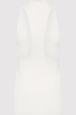 Singlets*St. Agni Plunge Neck Knit Top - White