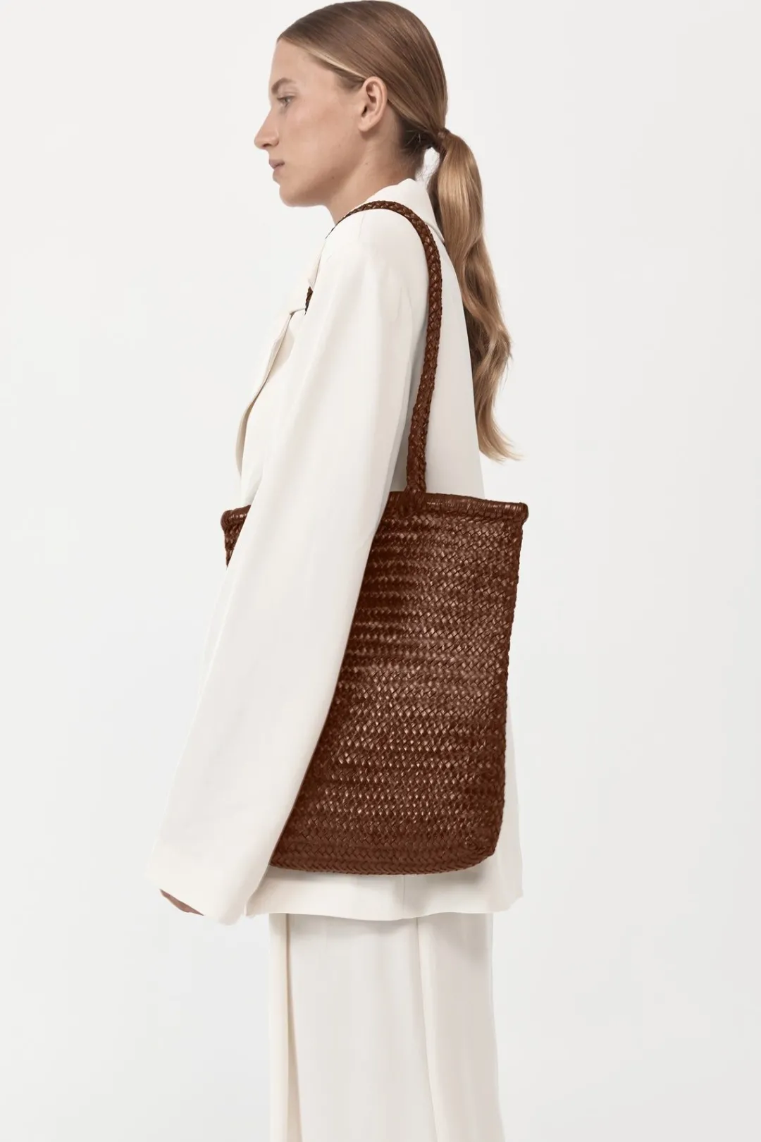 Bags*St. Agni PRE-ORDER: Bagu Woven Tote - Antique Tan