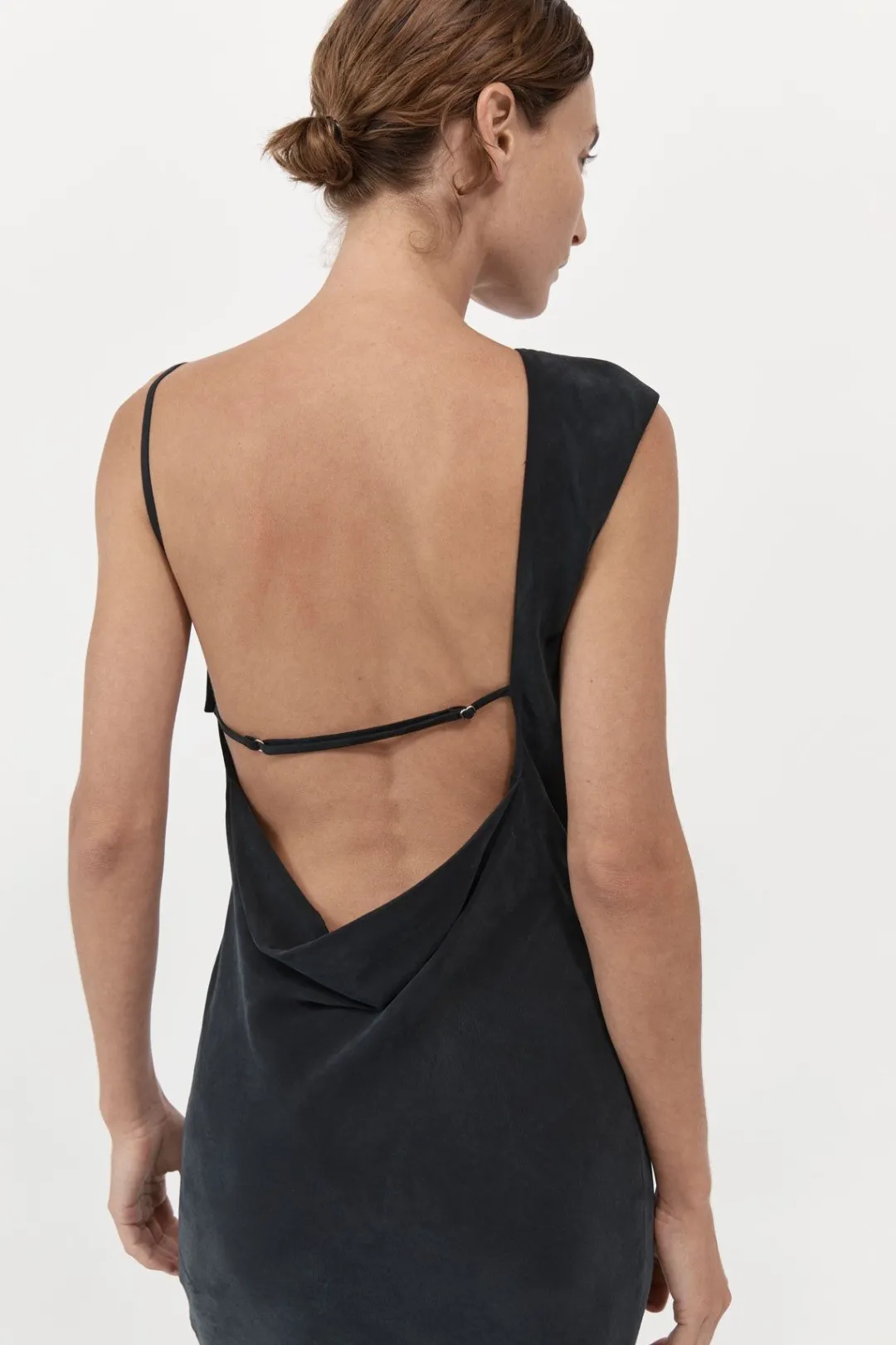 Dresses*St. Agni PRE-ORDER: Sophia Drape Dress - Washed Black