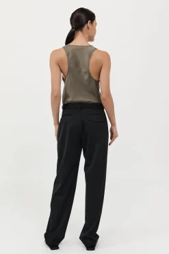 Singlets*St. Agni Racer Back Bias Tank - Kelp