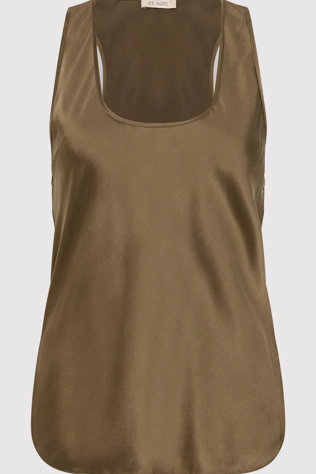 Tops*St. Agni Racer Back Bias Tank - Kelp