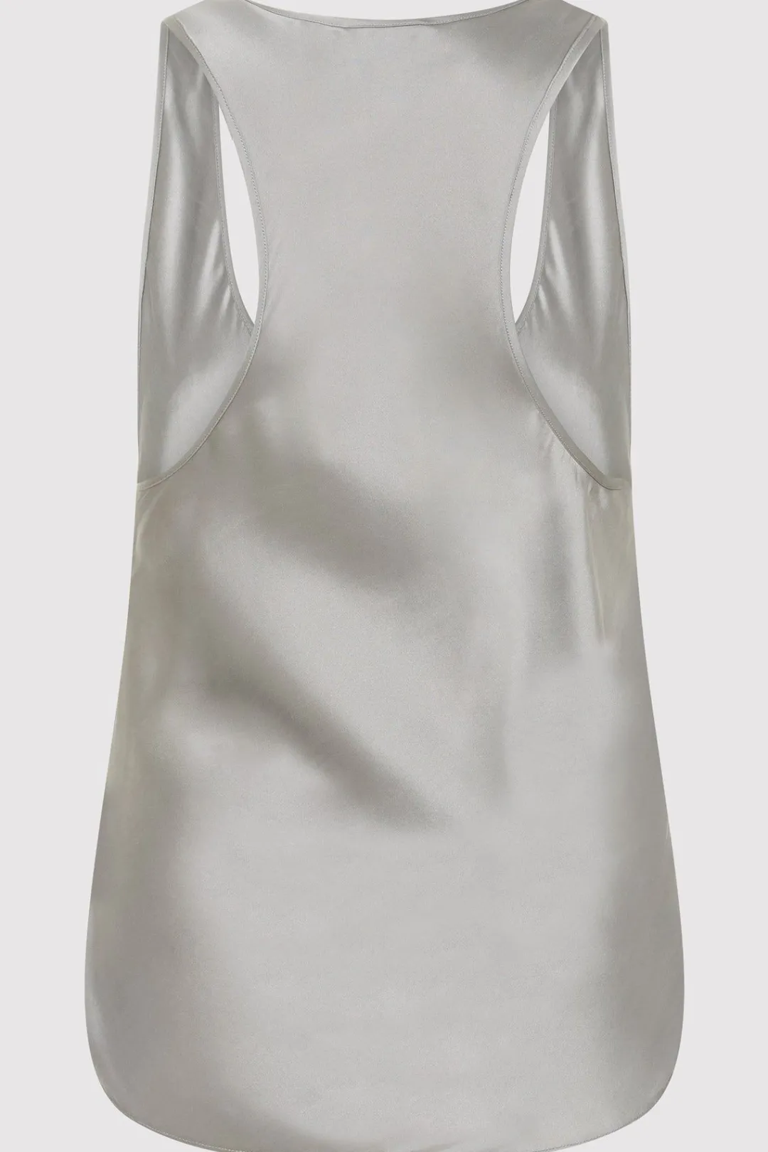 Singlets*St. Agni Racer Back Bias Tank - Silver