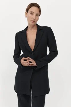 Tailoring*St. Agni Raw Edge Blazer - Black