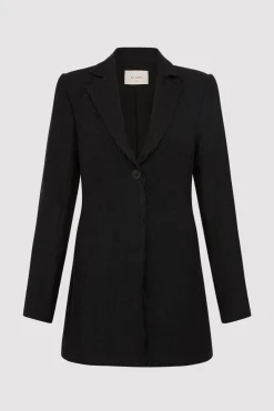 Jackets*St. Agni Raw Edge Blazer - Black