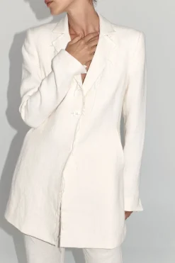 Tailoring*St. Agni Raw Edge Blazer - Ivory