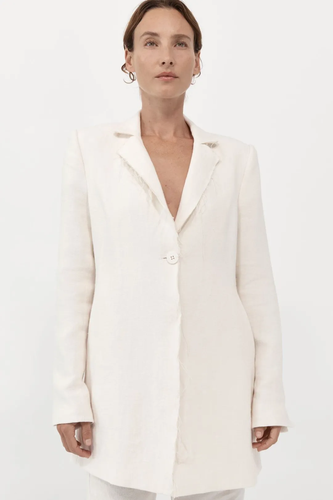 Tailoring*St. Agni Raw Edge Blazer - Ivory