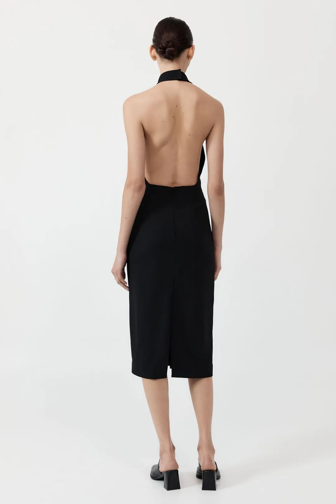 Dresses*St. Agni Raw Edge Halter Dress - Black