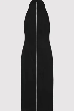 Dresses*St. Agni Raw Edge Halter Dress - Black