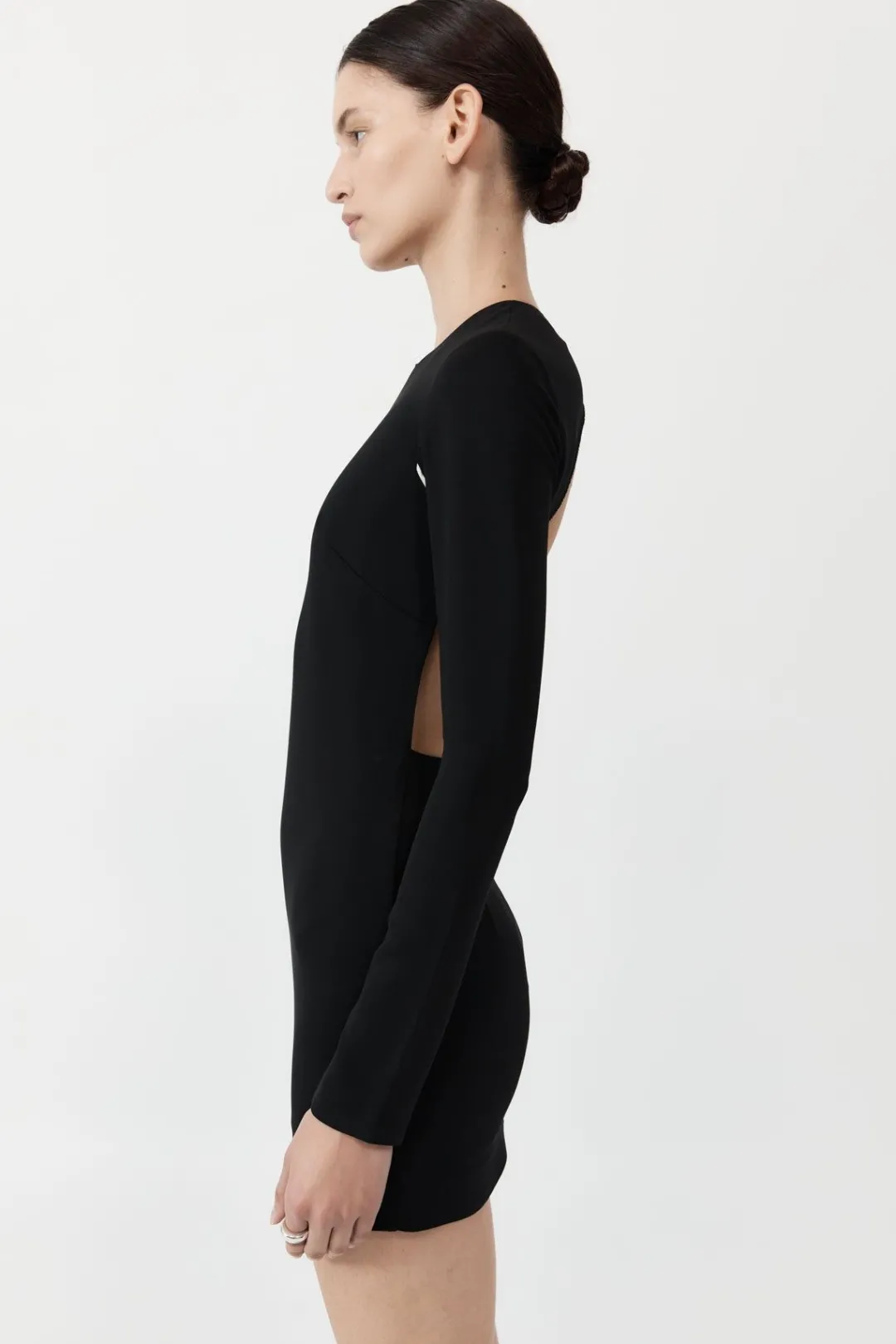 Dresses*St. Agni Raw Edge Mini Dress - Black