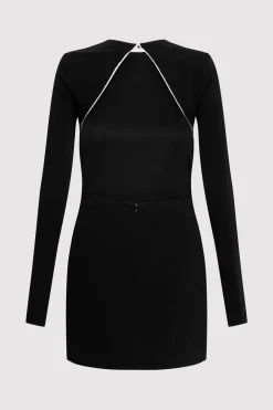 Dresses*St. Agni Raw Edge Mini Dress - Black