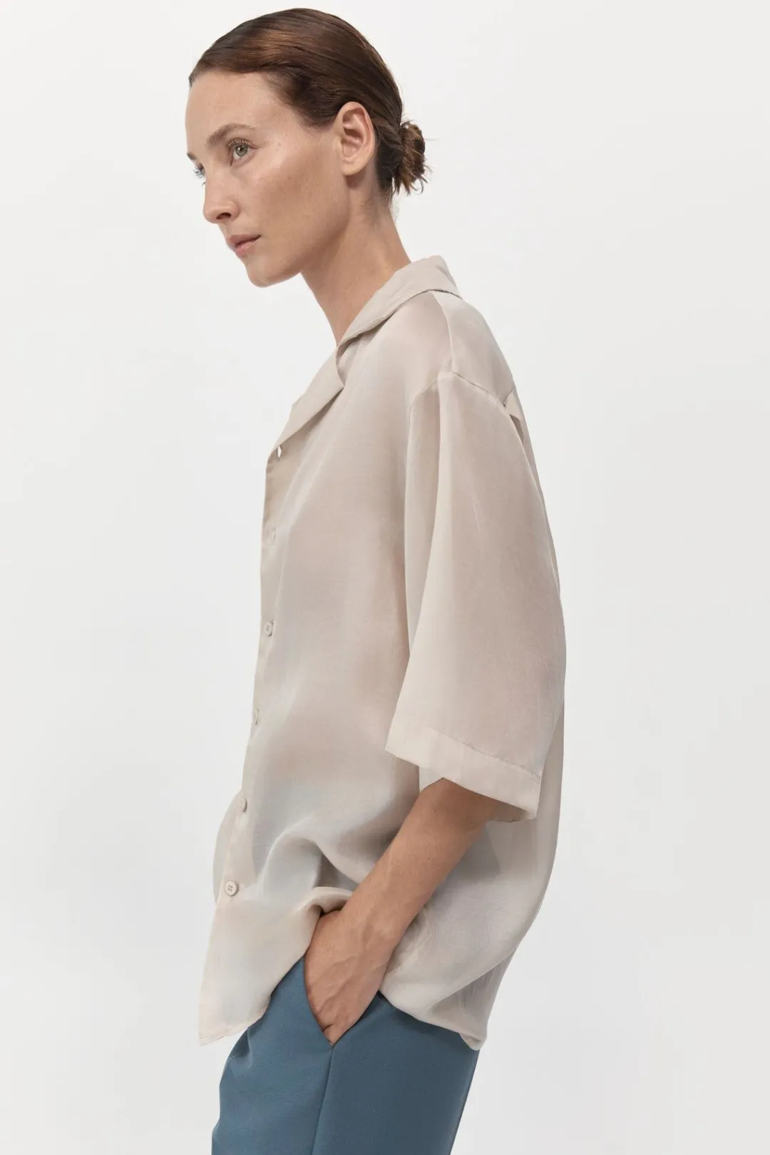 Shirts*St. Agni Relaxed Collar Shirt - Birch