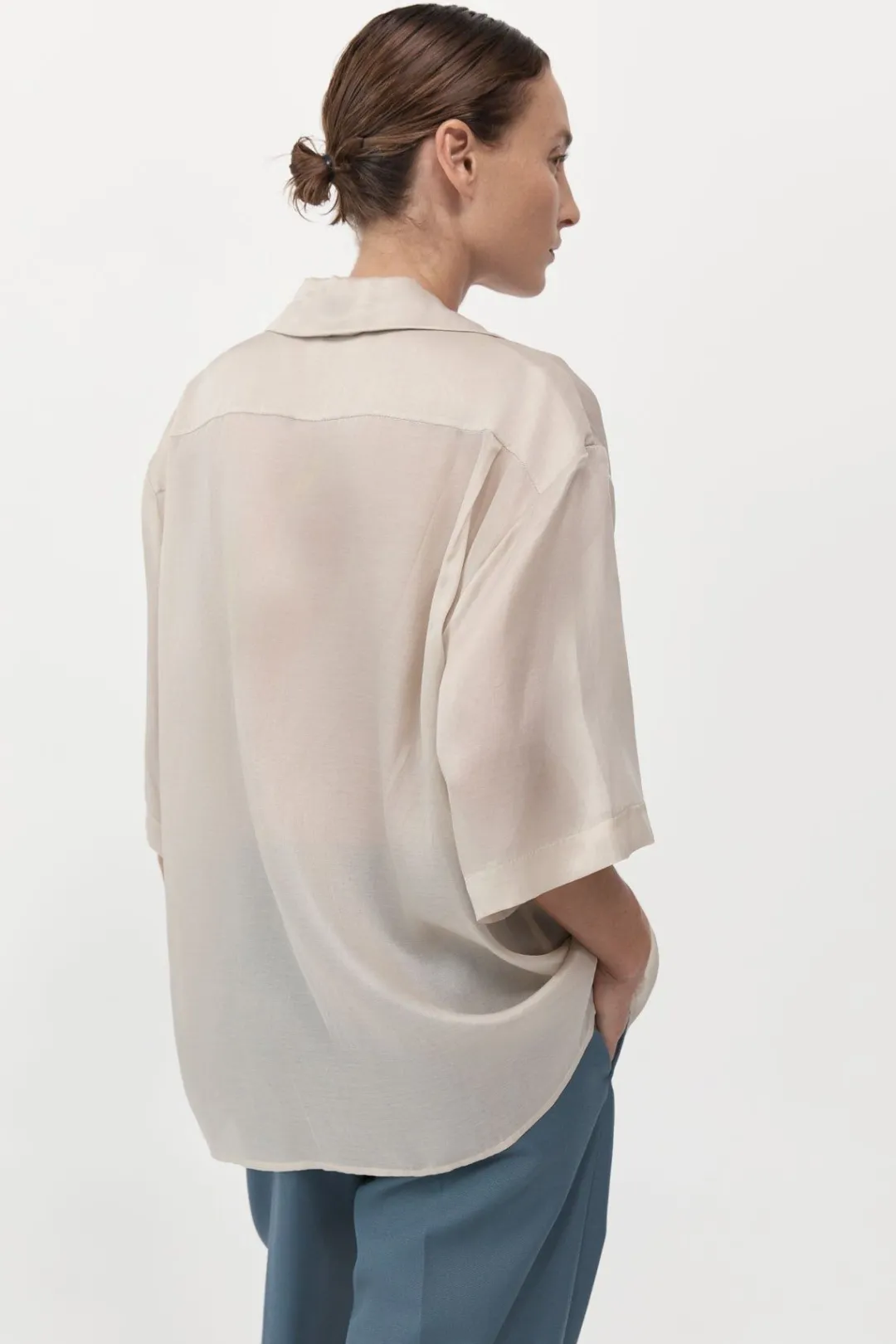Shirts*St. Agni Relaxed Collar Shirt - Birch