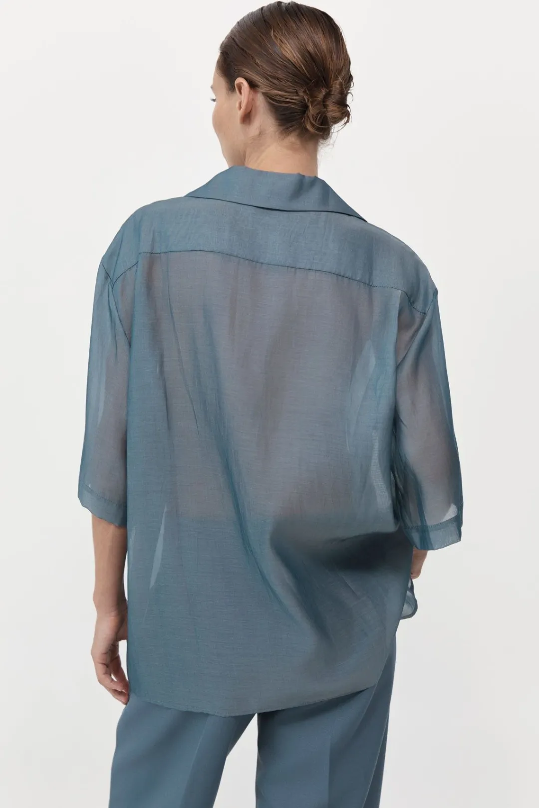 Tops*St. Agni Relaxed Collar Shirt - Slate