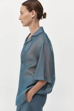 Unisex*St. Agni Relaxed Collar Shirt - Slate