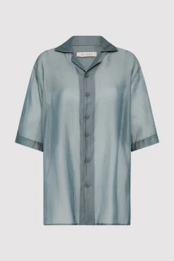 Unisex*St. Agni Relaxed Collar Shirt - Slate