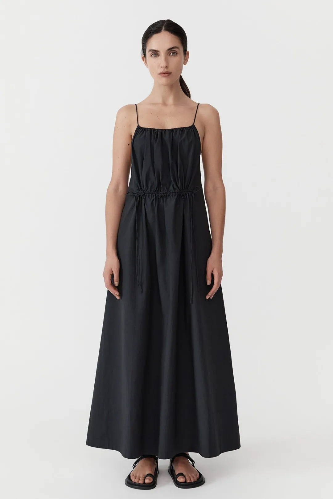 Dresses*St. Agni Relaxed Drawstring Dress - Black