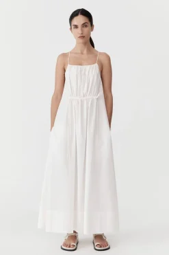 Dresses*St. Agni Relaxed Drawstring Dress - White
