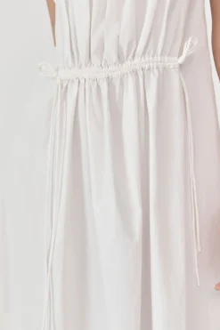 Dresses*St. Agni Relaxed Drawstring Dress - White