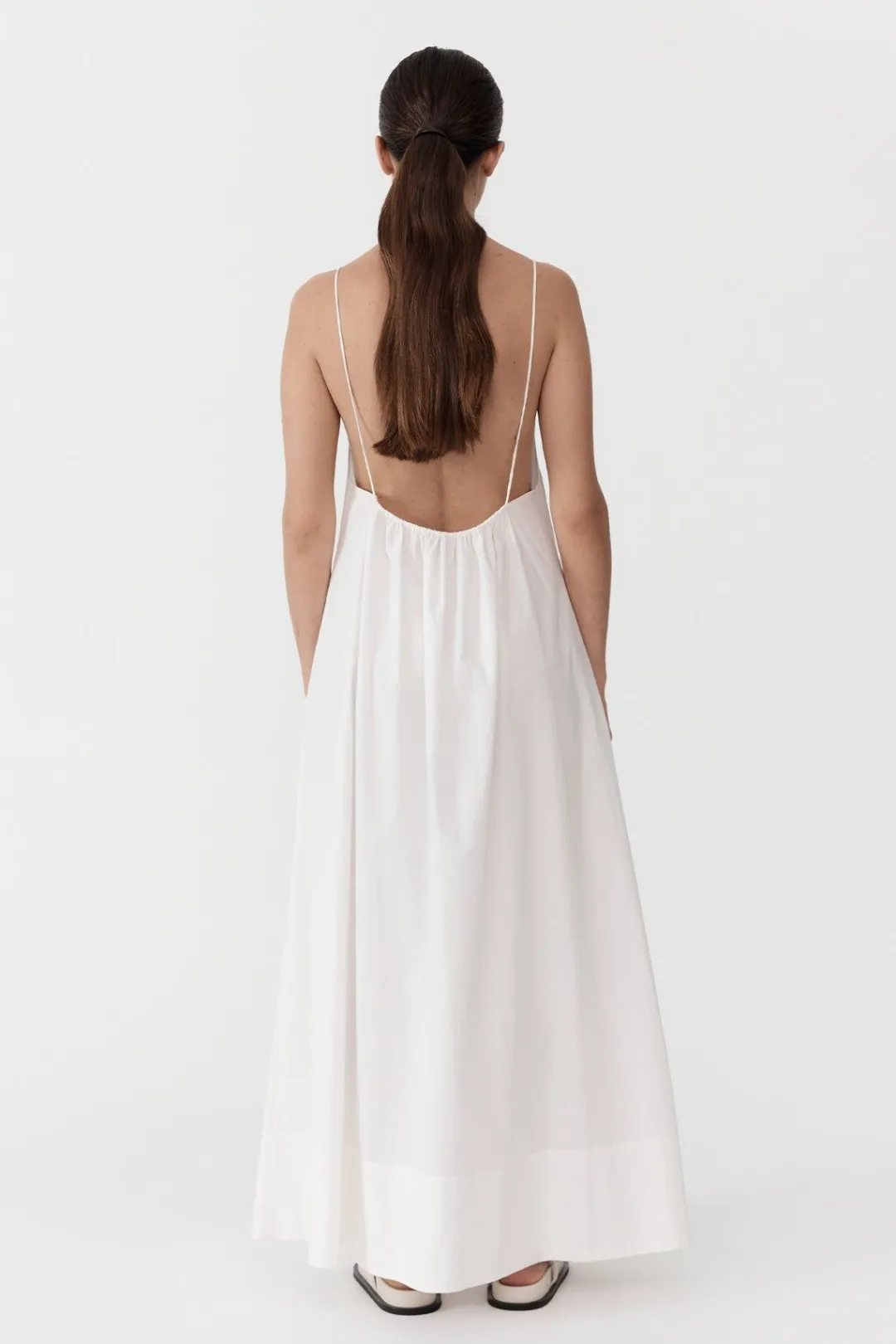 Dresses*St. Agni Relaxed Drawstring Dress - White