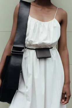 Dresses*St. Agni Relaxed Drawstring Dress - White