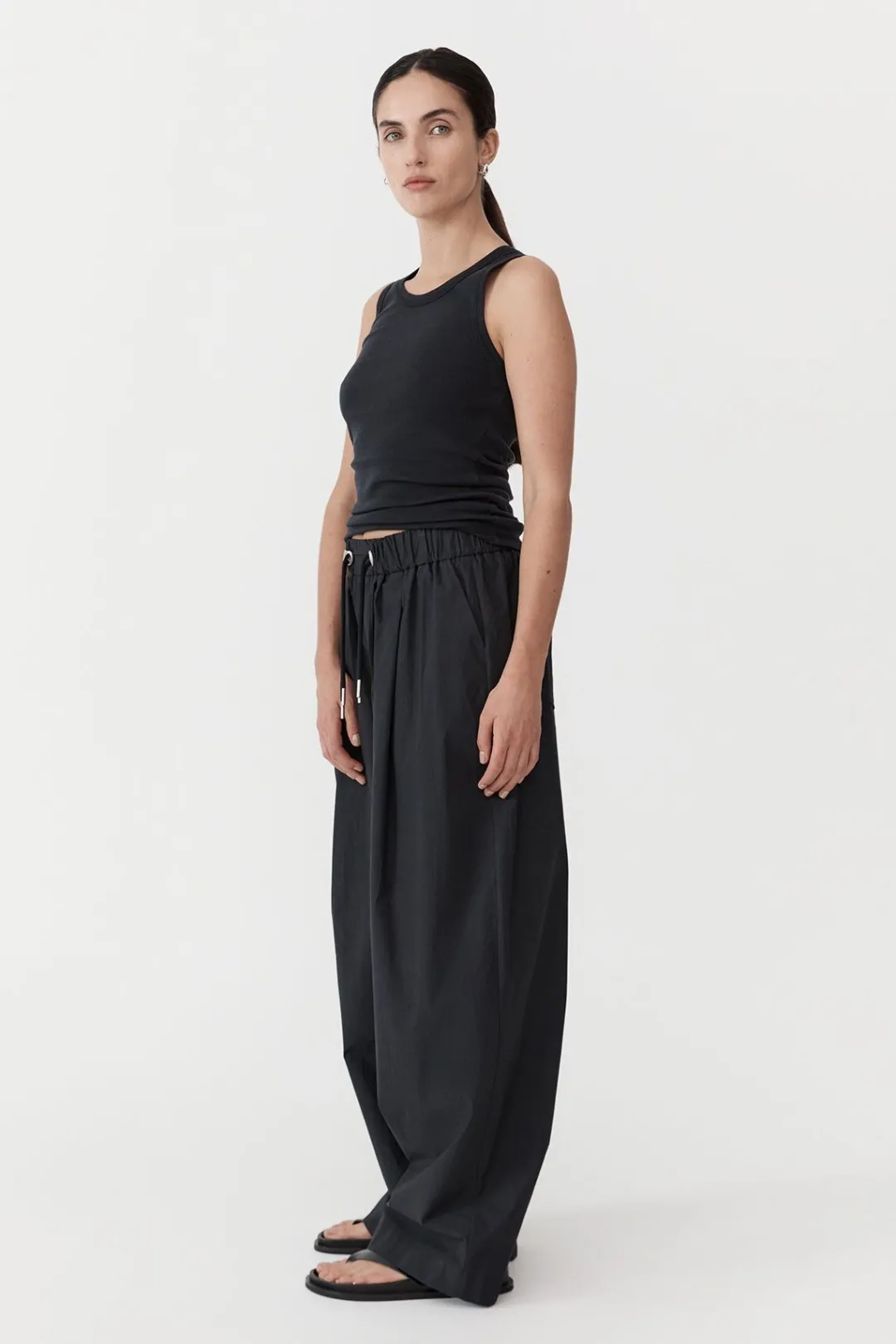 Pants*St. Agni Relaxed Drawstring Pants - Black