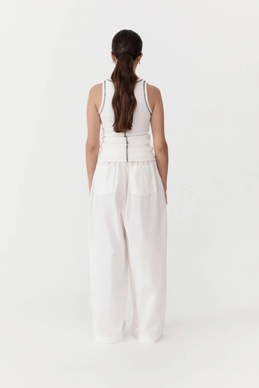 Pants*St. Agni Relaxed Drawstring Pants - White