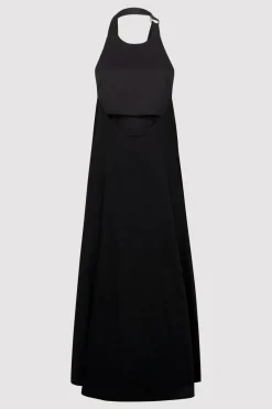 Dresses*St. Agni Ring Detail Halter Dress - Black