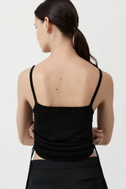 Singlets*St. Agni Ruched Tank - Black
