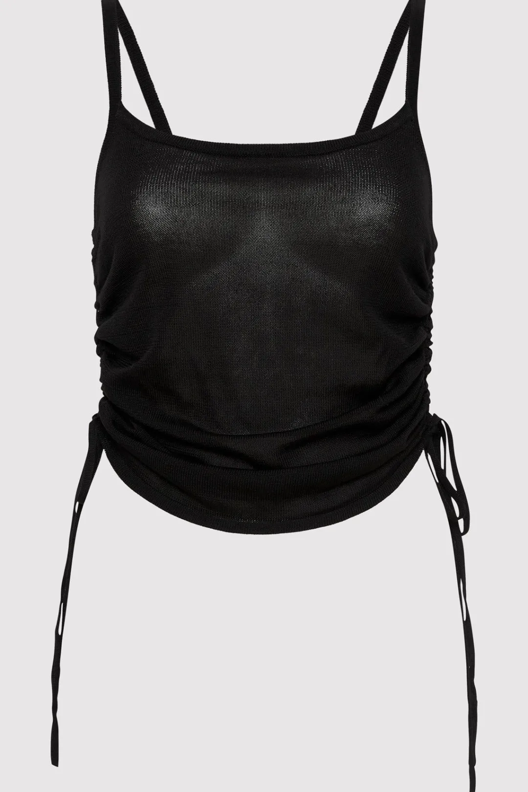 Tops*St. Agni Ruched Tank - Black