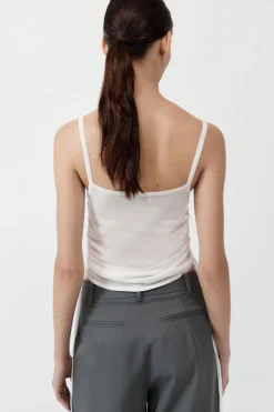 Tops*St. Agni Ruched Tank - White