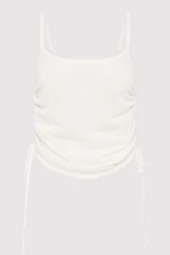Tops*St. Agni Ruched Tank - White
