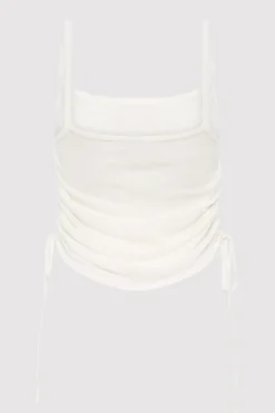 Singlets*St. Agni Ruched Tank - White
