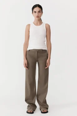 Pants*St. Agni 90s Panelled Pants - Kelp