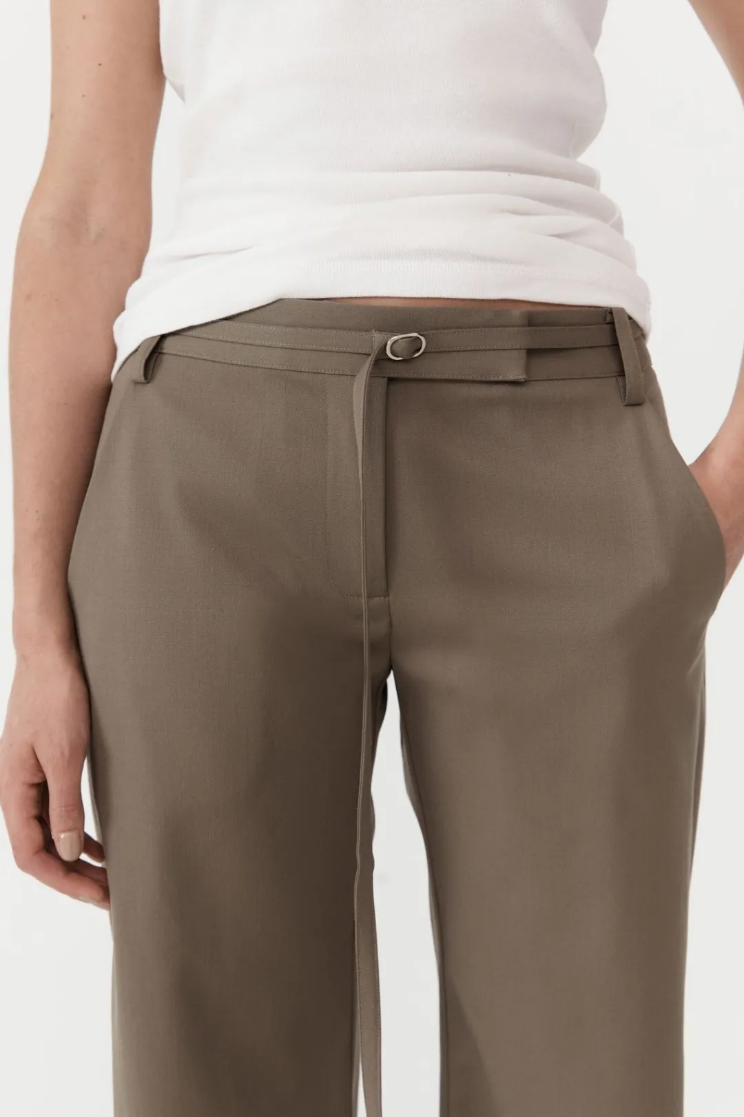 Pants*St. Agni 90s Panelled Pants - Kelp