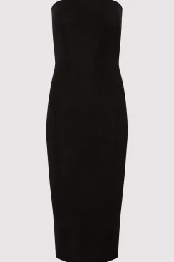 Knitwear*St. Agni 90s Strapless Knit Midi Dress - Black
