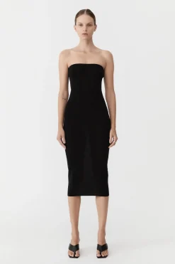 Dresses*St. Agni 90s Strapless Knit Midi Dress - Black