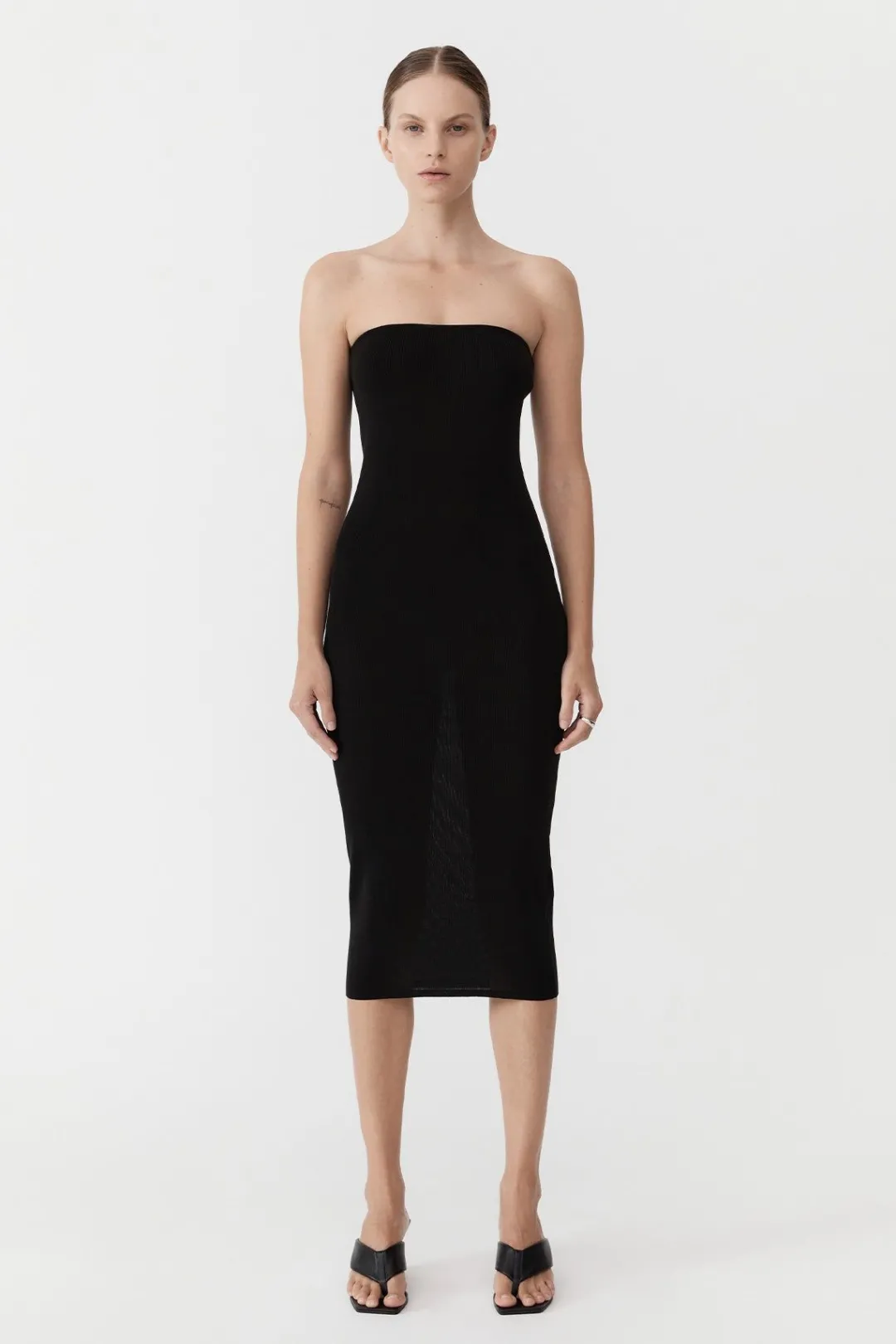 Dresses*St. Agni 90s Strapless Knit Midi Dress - Black