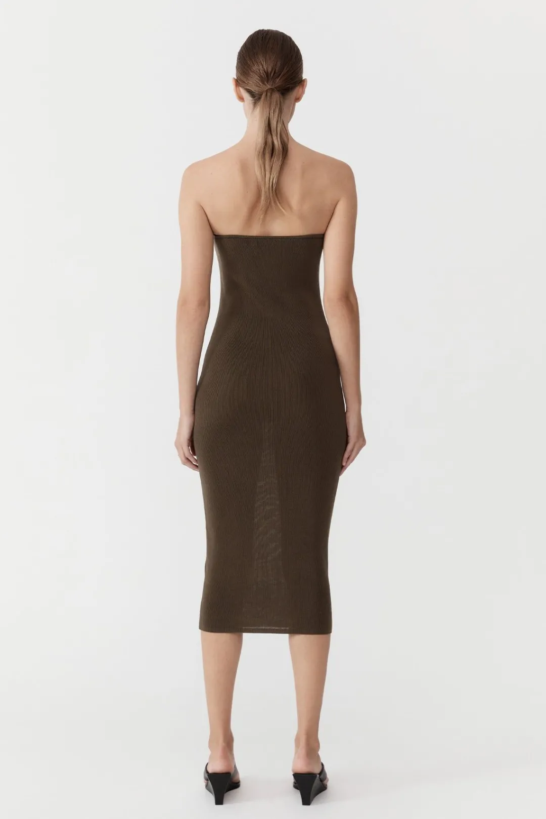 Knitwear*St. Agni 90s Strapless Knit Midi Dress - Kelp