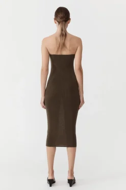 Dresses*St. Agni 90s Strapless Knit Midi Dress - Kelp